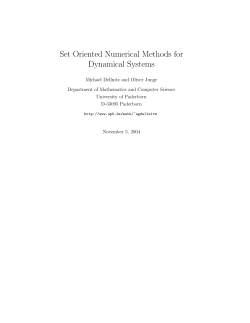 Set Oriented Numerical Methods for Dynamical Systems