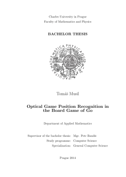 Optical Game Position Recognition in the Board