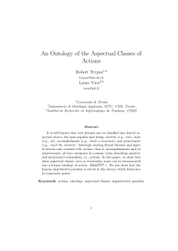 An Ontology of the Aspectual Classes of Actions