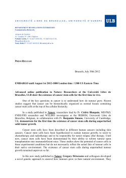 DEPARTEMENT DES RELATIONS EXTERIEURES Communication