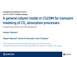 A general dynamic column model in CO2SIM for transient