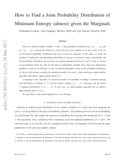 How to Find a Joint Probability Distribution of Minimum Entropy
