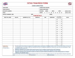 oztag team rego form