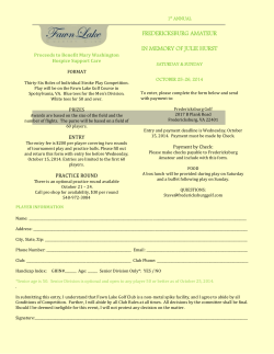 fredericksburg amateur in memory of julie hurst