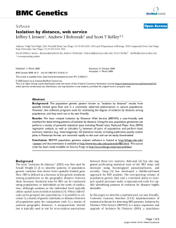 BMC Genetics - Isolation by Distance Web Service