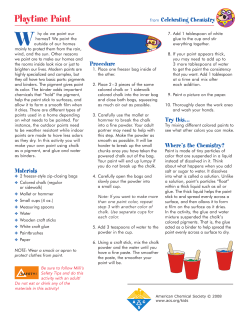 Playtime Paint - American Chemical Society