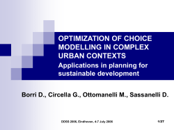 Optimization of Choice Modelling in Complex Urban Contexts