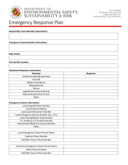 Emergency Response Plan