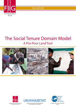 The Social Tenure Domain Model - International Federation of