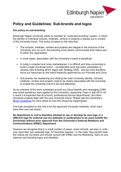 Sub-brand policy and guidelinese - Edinburgh Napier Staff Intranet