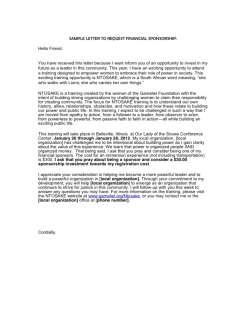 Financial Sponsorship Form