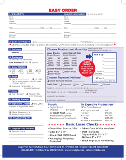 easy order - Superior Receipt Book Company