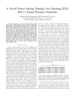 A Novel Power Saving Strategy for Greening IEEE