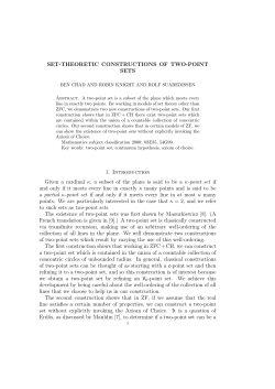 SET-THEORETIC CONSTRUCTIONS OF TWO
