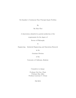 On Sannikov`s Continuous-Time Principal