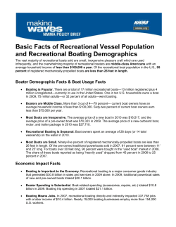 Basic Facts of Recreational Vessel Population and Recreational
