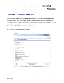 Action Plan Tipsheet