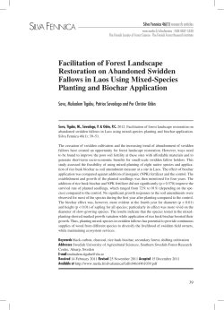 Facilitation of forest landscape restoration on abandoned swidden