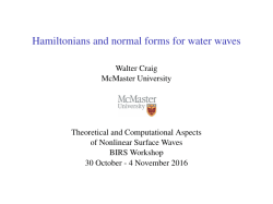 Hamiltonians and normal forms for water waves