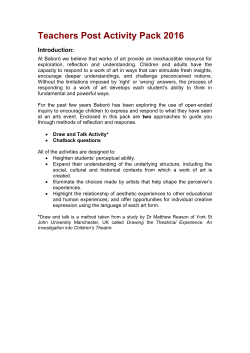 Babor&oacute; Teacher Post Engagement Pack 2016