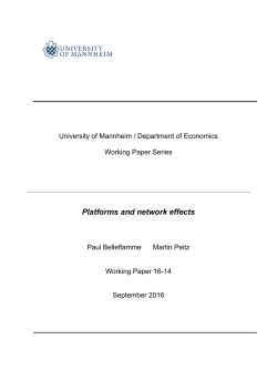 Platforms and network effects