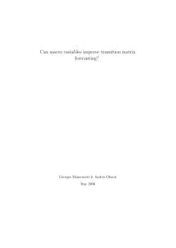 Can macro variables improve transition matrix forecasting?