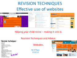 REVISION TECHNIQUES Effective use of websites