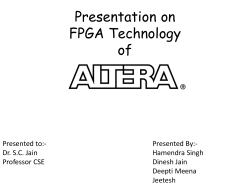 Presentation on FPGA Technology of