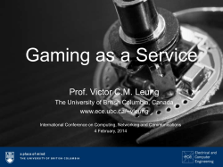 Gaming as a Service