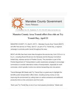 Manatee County Area Transit offers free ride on Try Transit Day