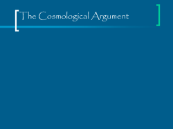 The Cosmological Argument
