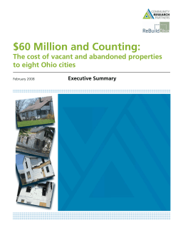 $60 Million and Counting: - Greater Ohio Policy Center