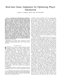 Real-time Game Adaptation for Optimizing Player Satisfaction