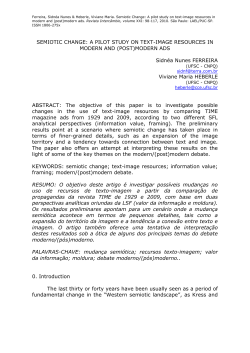 SEMIOTIC CHANGE: A PILOT STUDY ON TEXT