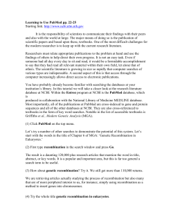 Learning to Use PubMed pp