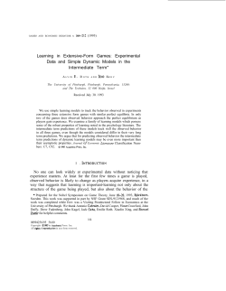 Learning in Extensive-Form Games: Experimental Data and Simple