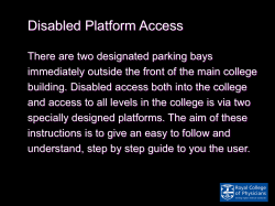 Accessible facilities - Headache Masterclass
