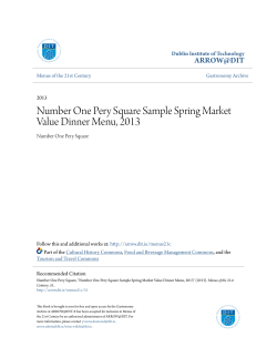 Number One Pery Square Sample Spring Market