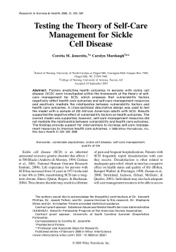 Testing the theory of self-care management for sickle cell disease
