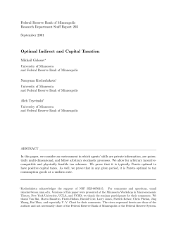 Optimal Indirect and Capital Taxation