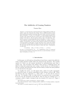 The Additivity of Crossing Numbers