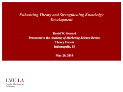 Enhancing Theory and Strengthening Knowledge Development