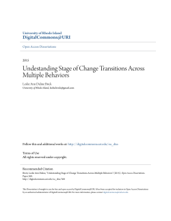 Undestanding Stage of Change Transitions Across Multiple Behaviors
