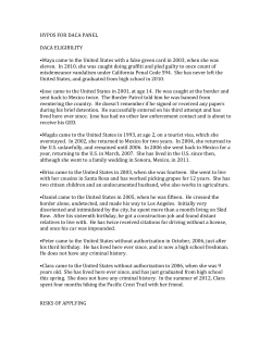 Hypos for DACA Panel