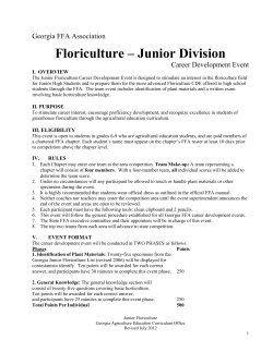 Georgia FFA Association - Effingham County Schools
