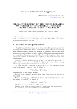 CHARACTERIZATION OF THE ORDER RELATION ON THE SET OF