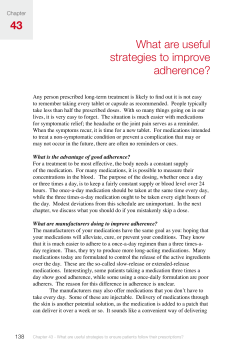 43 What are useful strategies to improve adherence?