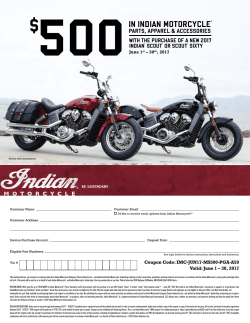 $500IN INDIAN MOTORCYCLE&reg;