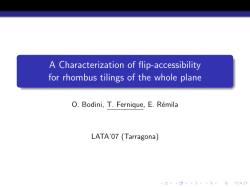 A Characterization of flip-accessibility for rhombus tilings of