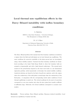 Local thermal non&ndash;equilibrium effects in the